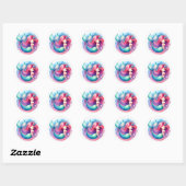 Stickers de sirène de couleur mignonne (Feuille)