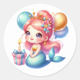 Stickers de sirène de couleur mignonne