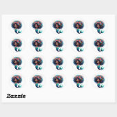 Stickers de sirène de couleur mignonne (Feuille)