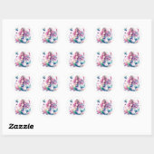 Stickers de sirène de couleur mignonne (Feuille)