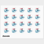 Stickers de sirène de couleur mignonne (Feuille)