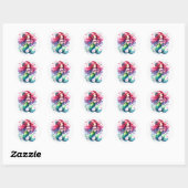 Stickers de sirène de couleur mignonne (Feuille)