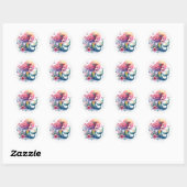 Stickers de sirène de couleur mignonne (Feuille)