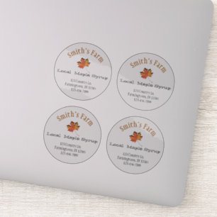 Stickers de sirop d'érable rond transparent person