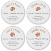 Stickers de sirop d'érable rond transparent person (Devant)