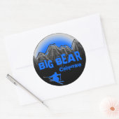 stickers de ski bleu Big Bear Mountain California (Enveloppe)