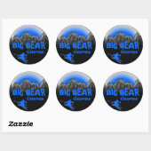 stickers de ski bleu Big Bear Mountain California (Feuille)