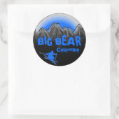 stickers de ski bleu Big Bear Mountain California (Sac)