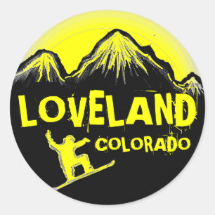 stickers de snowboard jaune Loveland Colorado