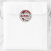 stickers de snowboard rouge de Chamonix France (Sac)