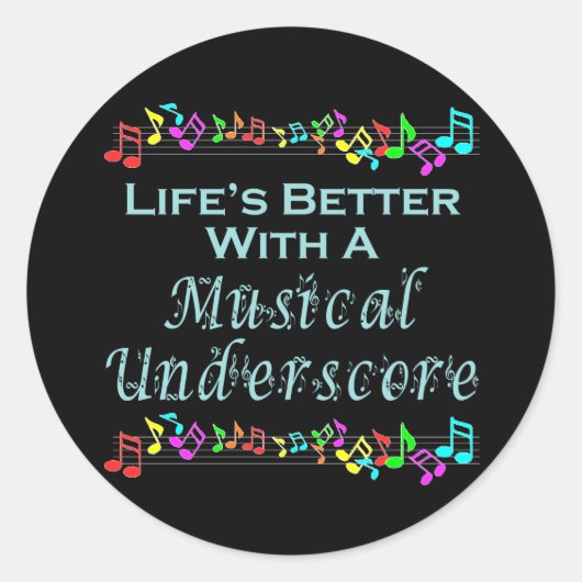 Stickers de soulignement musical (Devant)