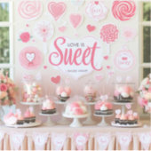 stickers de table de dessert "L'amour est doux" (Devant)