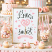 stickers de table de dessert "L'amour est doux" (Devant)