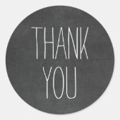 Stickers de tableau noir blanc Merci simple (Devant)