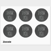 Stickers de tableau noir blanc Merci simple (Feuille)
