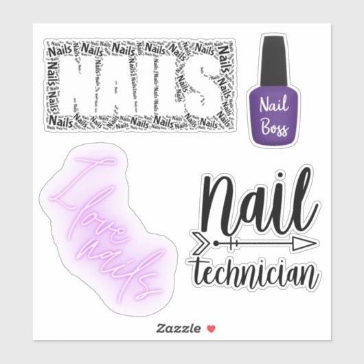 Stickers de technicien d'ongles (Feuille)