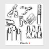 Stickers de technicien d'ongles (Feuille)