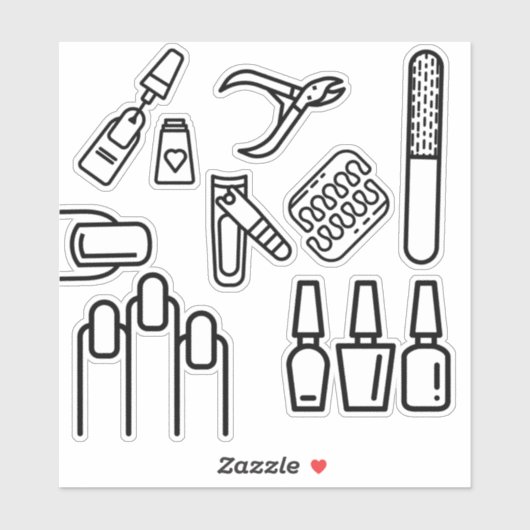 Stickers de technicien d'ongles (Feuille)