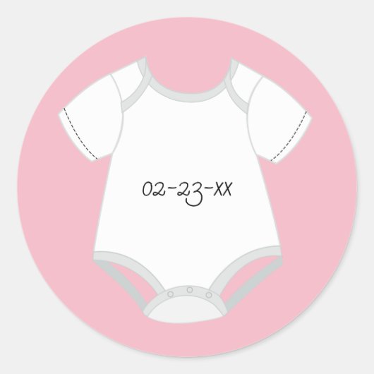 Stickers de tenue pour bébés avec date d'échéance (Devant)