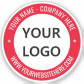 Stickers de texte personnalisé du logo de votre en (Recto)