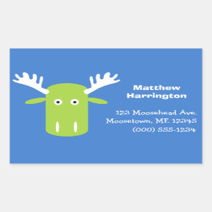 stickers de texte personnalisés Moose Head Pop Ar