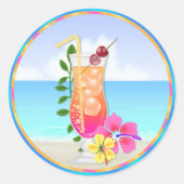 Stickers de toppers hélizienne hélienne Luau Cupca (Devant)