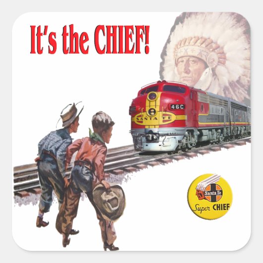 Stickers de train Super Chief de père Noël Fe (Devant)