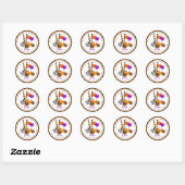 Stickers de traitement Halloween Candy Corn Lollip (Feuille)