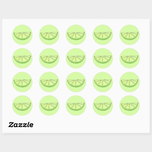 Stickers de tranche de fruits de citron vert (Feuille)