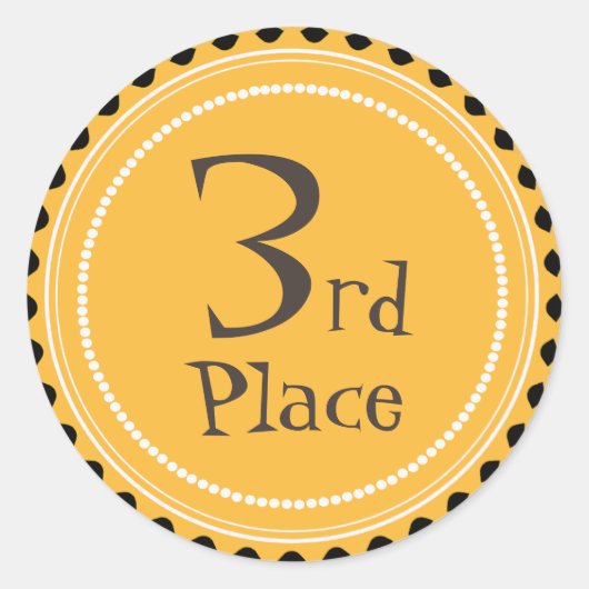 Stickers de troisième place Jaune de l'enseignant (Devant)