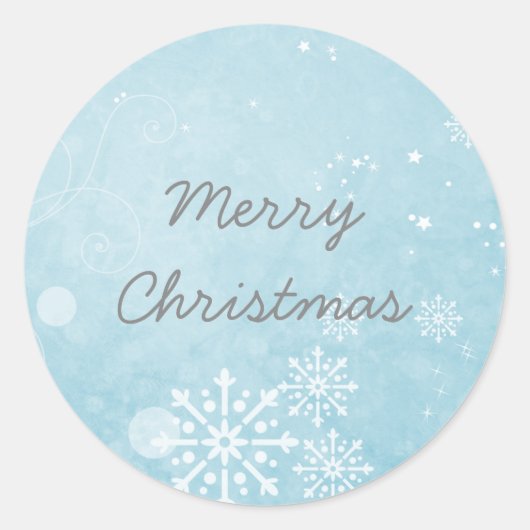 Stickers de vacances Blue Snowflake (Devant)