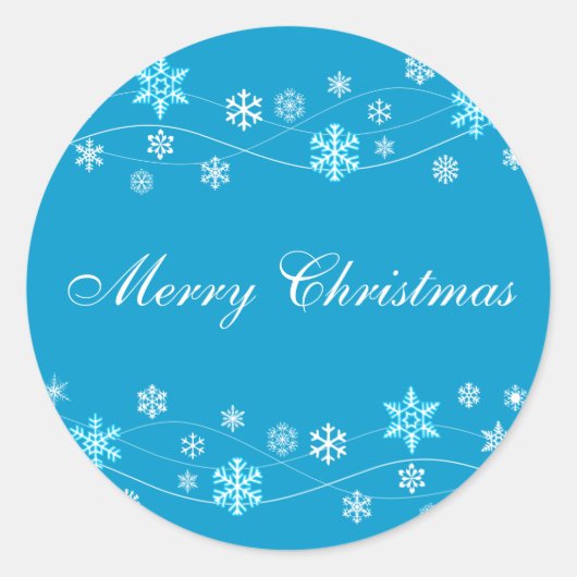 Stickers de vacances Blue Snowflakes (Devant)