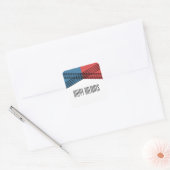 Stickers de vacances couleur bleu rouge (Enveloppe)