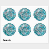 Stickers de vacances Frosty Blue Snowflake (Feuille)