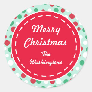 Stickers de vacances personnalisés Green Mint