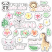 Stickers de vinyle animal Safari (Devant)