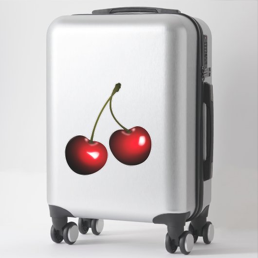Stickers de vinyle cerise (Sur valise)