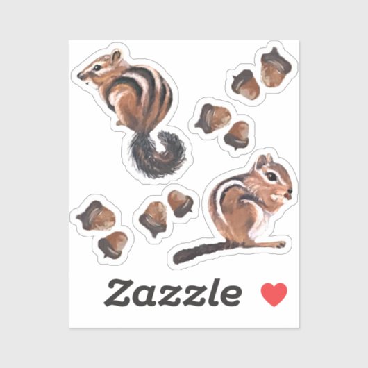Stickers de vinyle Chipmunk (Feuille)
