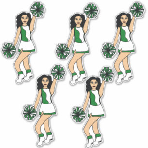 Stickers de vinyle Coupé sur mesure 14" x 14" vert
