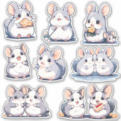 Stickers De Vinyle Coupé Sur Mesure De Cute Chinch (Devant)