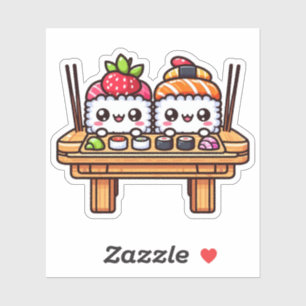 Stickers De Vinyle Couple Sushi Couple Coupé Sur M
