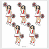 Stickers de vinyle cousu sur mesure 14" x 14" roug (Feuille)