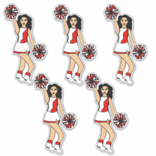 Stickers de vinyle cousu sur mesure 14" x 14" roug