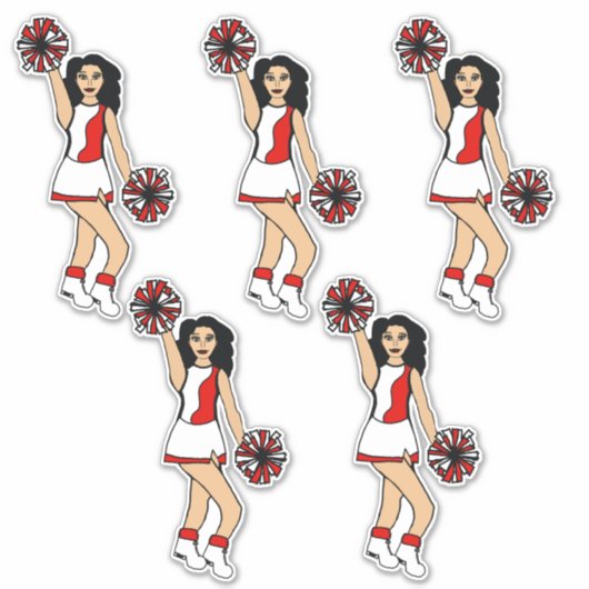 Stickers de vinyle cousu sur mesure 14" x 14" roug (Devant)