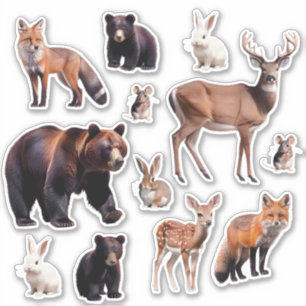 Stickers de vinyle d'animal rustique teinte de la