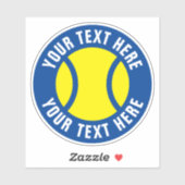 stickers de vinyle de balle de tennis avec texte p (Feuille)