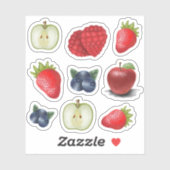 Stickers de vinyle de fruits mélangés (Feuille)