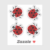 Stickers de vinyle de Ladybug (Feuille)