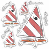 stickers de vinyle de poisson de soleil (Devant)