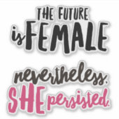 Stickers de vinyle féminin puissant (Devant)